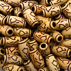 Azeitona Estilo Madeira Retrô 12Mm Em Acrilico Com 50G