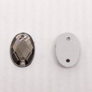 CHATON PARA COSTURA OVAL SEXTAVADO 8X12MM EM ACRILICO COM 50GR