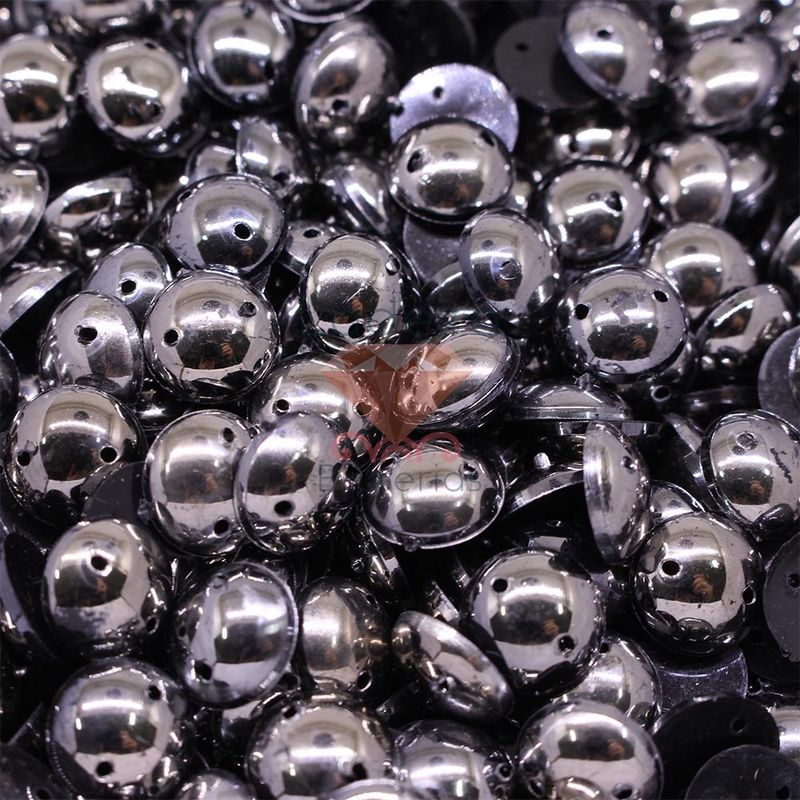 CHATON-PARA-COSTURA-MEIA-BOLA-12MM-EM-ACRILICO-COM-200-PECAS---036B---METAL-GUN-036