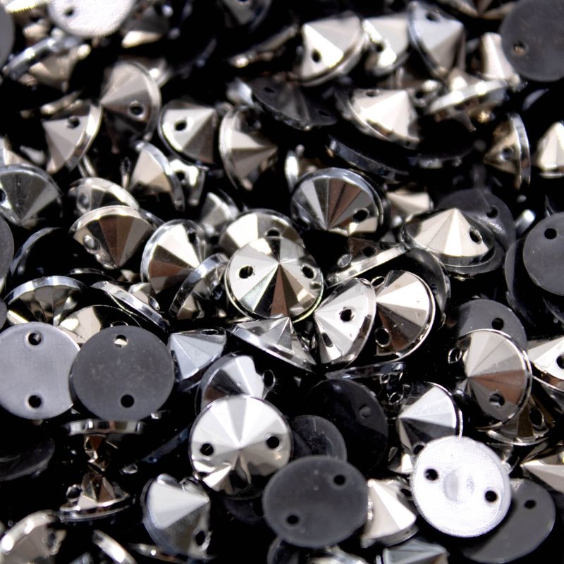 CHATON-COSTURA-ACRILICO-SPIKE-8MM-200-PCS---036B---METAL-GUN-036