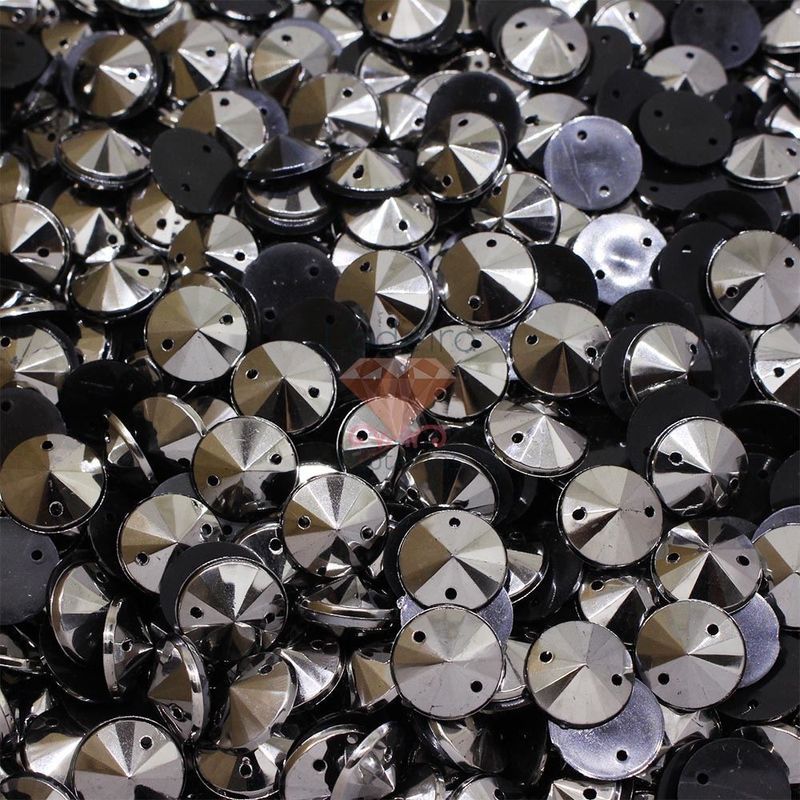 CHATON-COSTURA-ACRILICO-SPIKE-12MM-25GR---036B---METAL-GUN-036