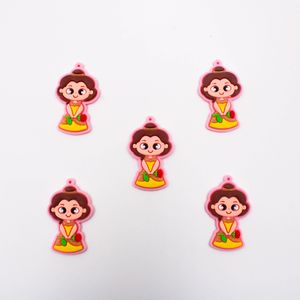 PINGENTE BELA 45X27MM EMBORRACHADO COM 05 PEÇAS