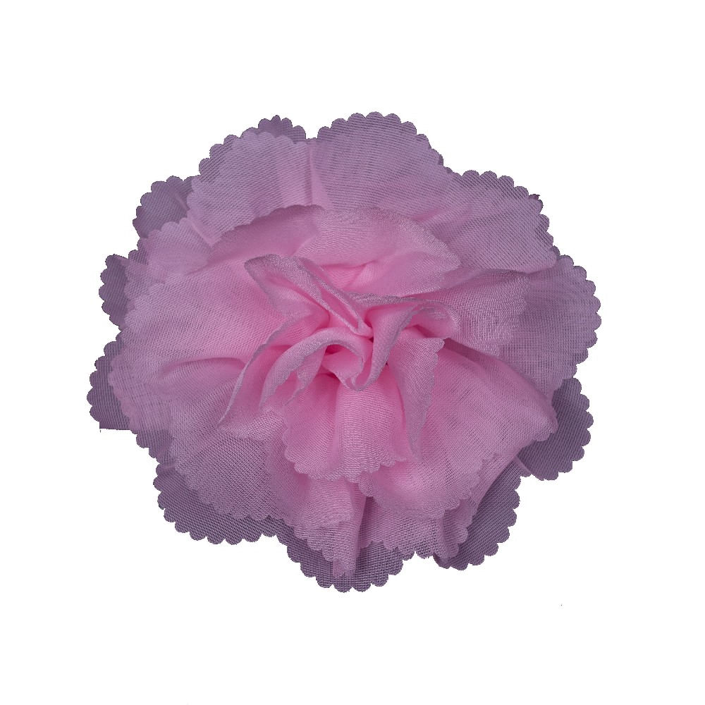 ROSA DE ORGANZA 10CM 5PÇS