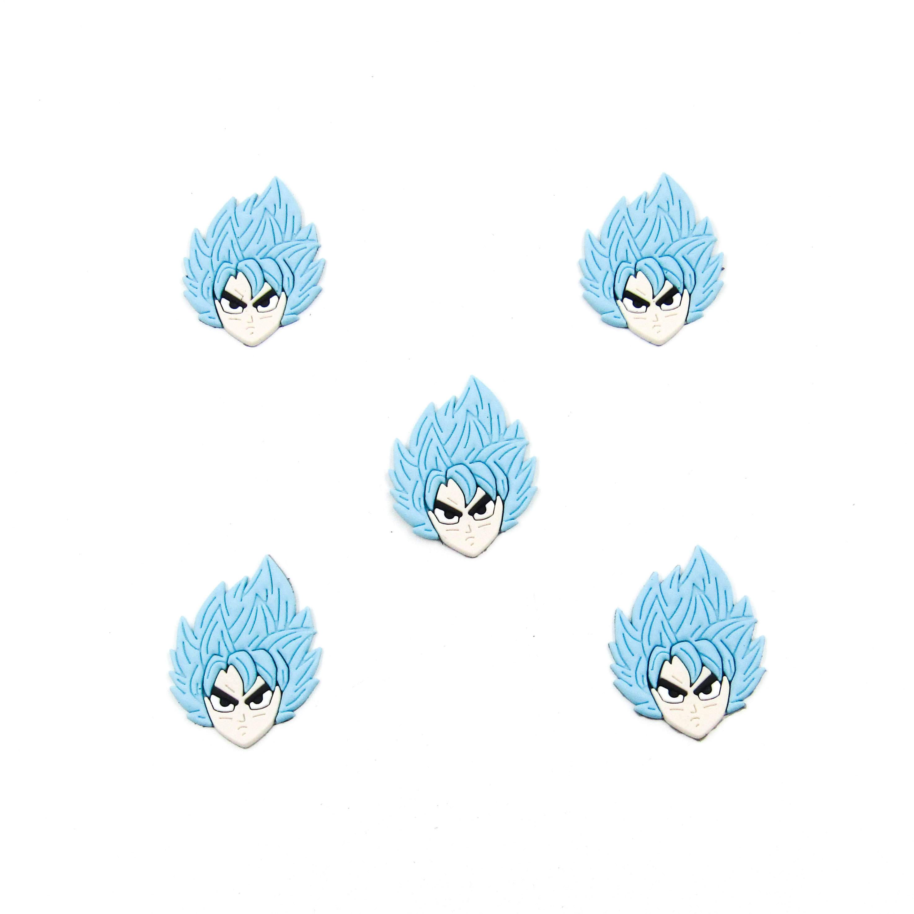 APLIQUE GOKU 47X37MM EMBORRACHADO COM 05 PEÇAS