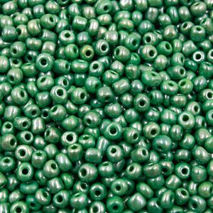 MIÇANGÃO LEITOSO IRISADO 3.6MM (6/0) EM VIDRO COM 45G