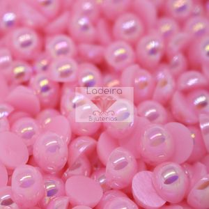 MEIA PEROLA PARA COLAGEM IRISADA 08MM EM ABS COM 25GR