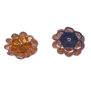 FLOR COM STRASS 9X36MM EM ACRILICO COM 100 PEÇAS