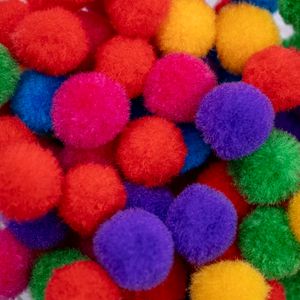 POMPOM BOLINHA MICROFIBRA EM POLIESTER 20MM COM 50 PÇS