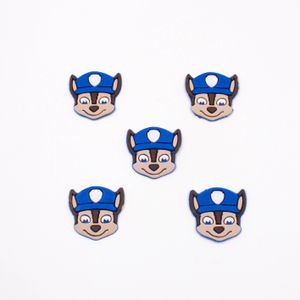 APLIQUE CACHORRO POLICIAL 26X25MM EMBORRACHADO COM 05 PEÇAS