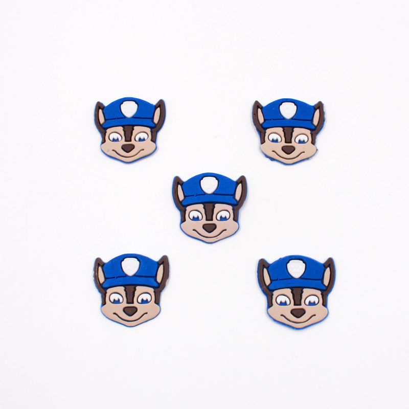 APLIQUE-CACHORRO-POLICIAL-26X25MM-EMBORRACHADO-COM-05-PECAS---320---AZUL-COM-BEGE