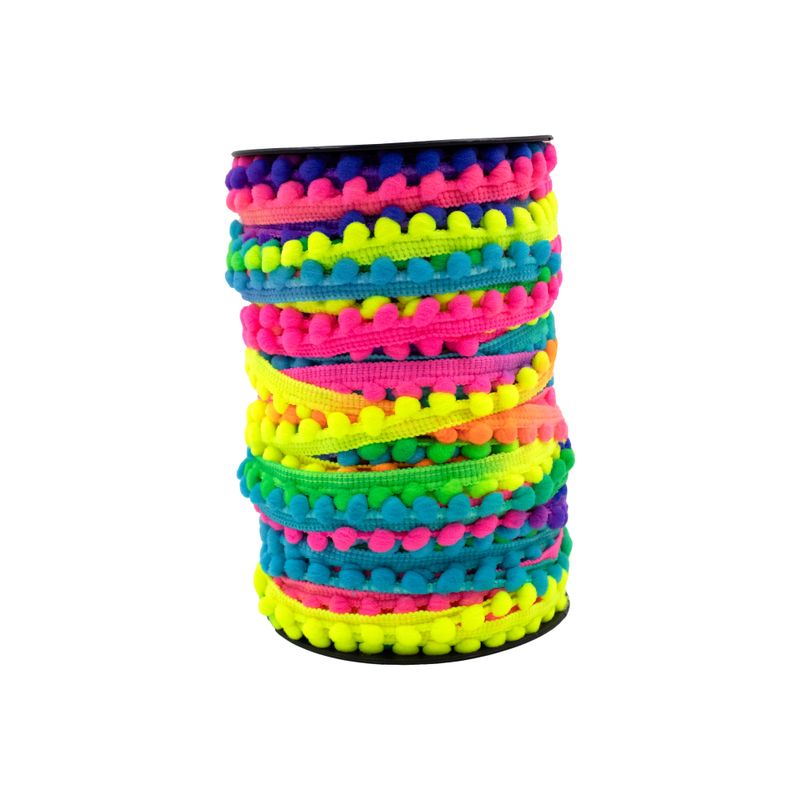 POMPOM-EM-METRO-12MM-EM-POLIESTER-COM-01-METRO---528---COLORIDO-NEON