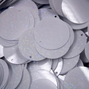LANTEJOULA COM FURO 25MM EM PVC COM 50G