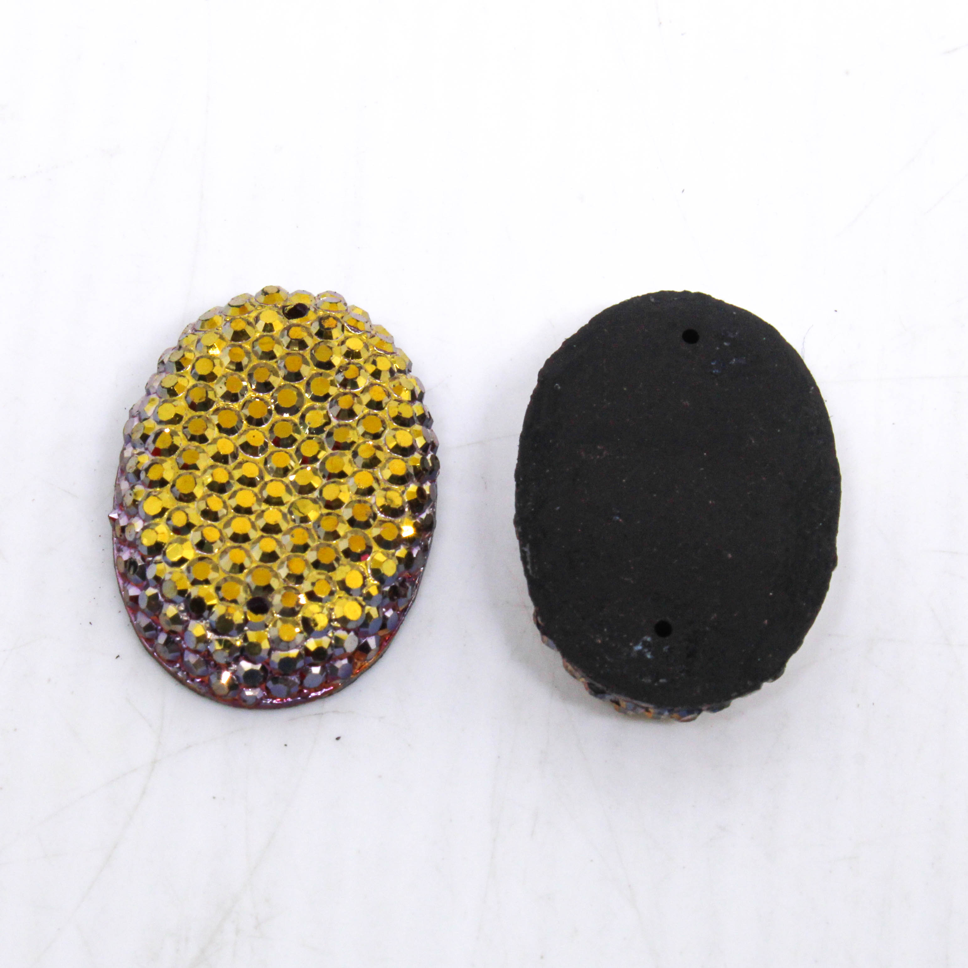 CHATON PARA COSTURA OVAL DRUSA 18X25MM EM ACRILICO COM 50 PEÇAS