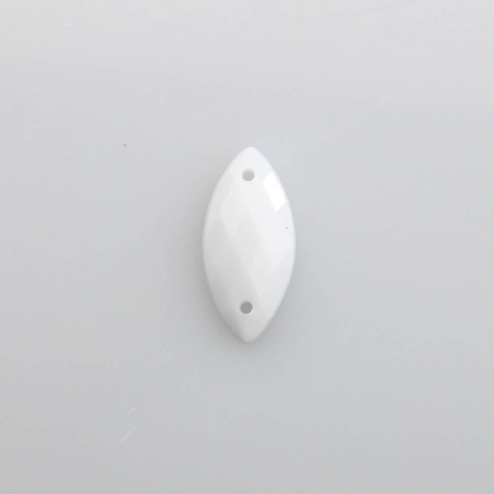 CHATON PARA COSTURA NAVETE SEXTAVADO PARA TINGIR 9X18MM EM ACRILICO COM 25GR