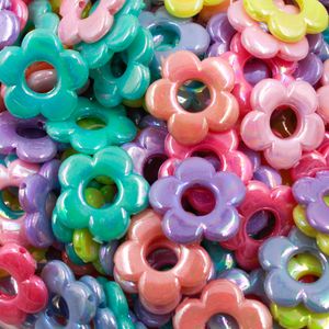 ENTREMEIO FLOR VAZADO IRISADA 20MM EM ACRILICO COM 50GR