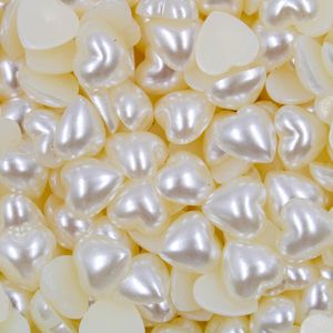 Meia Perola Coraçao De Colagem 10Mm Em Abs Com 25Gr