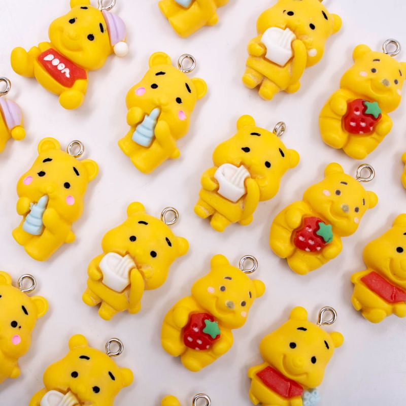 KIT-PINGENTE-URSINHO-POOH-BABY-25MM-EM-RESINA-COM-5-PECAS---103---COLORIDO