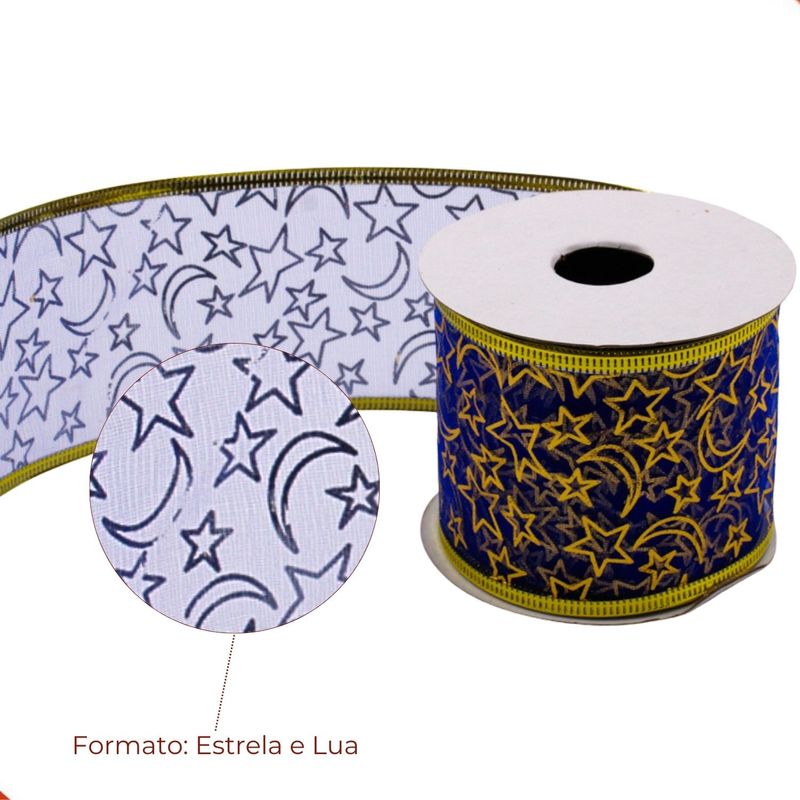 FITA-NATALINA-ARAMADA-60MM-EM-POLIESTER-COM-27M---64---AZUL-COM-DOURADO