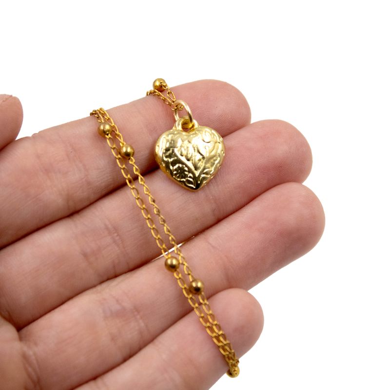 PINGENTE-CORACAO-TRABALHADO-8MM-EM-ZAMAC-COM-12-PECAS---DOURADO