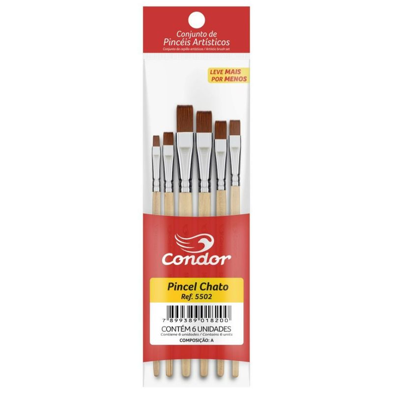KIT-PINCEL-CHATO-CONDOR-5502-COM-06-UNIDADES---UNICA