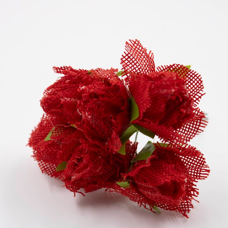 BOUQUET-FLOR-DE-TECIDO-55MM-EM-POLIESTER-COM-36-PECAS-210F---VERMELHO