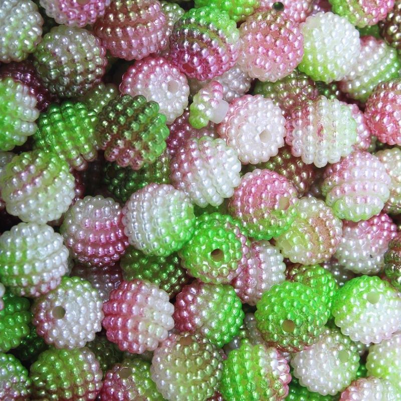 PEROLA-CRAQUELADA-TIE-DYE-PASSANTE-10MM-EM-ABS-COM-50G-508P---VERDE-ROSA-508