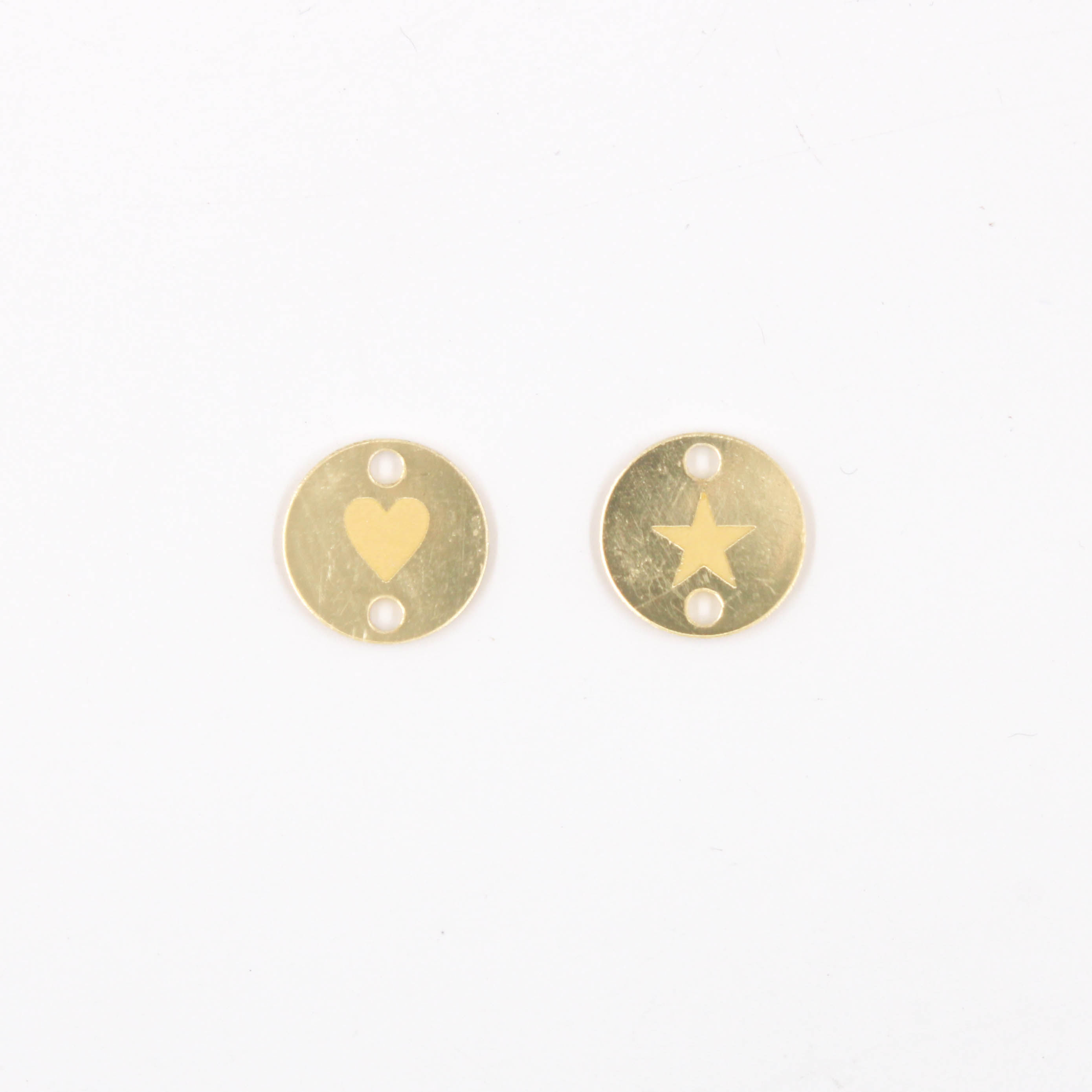PASSANTE ESTRELA E CORAÇÃO PARA TASSEL 30MM EM ACRILICO COM 25 PEÇAS