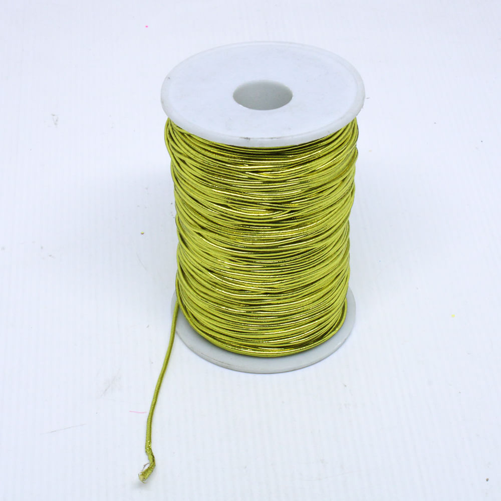 FIO PRATA E DOURADO ELASTICO 1.5MM 50M