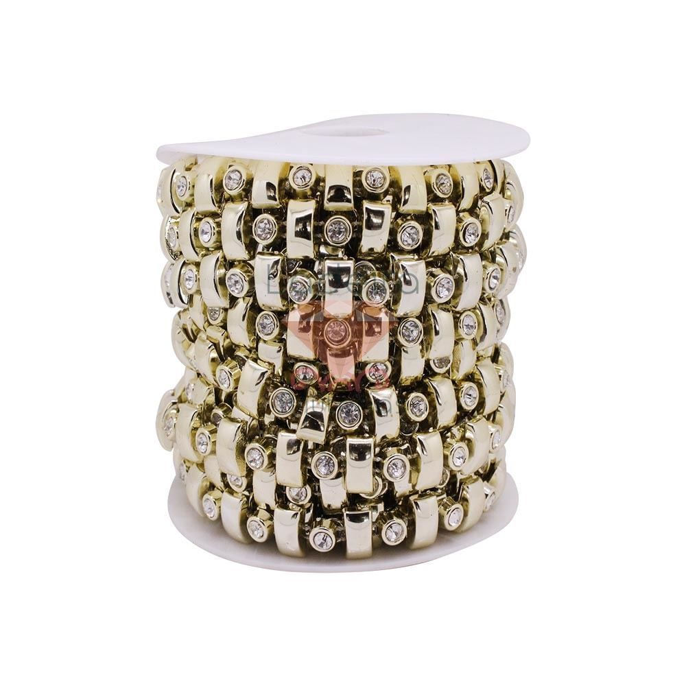 Aljofre  Palito Com Strass Em Abs Rolo Com 9Mt
