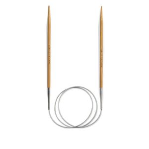 AGULHA CIRCULAR 80CM EM BAMBU E AÇO COM 04MM CIRCULO