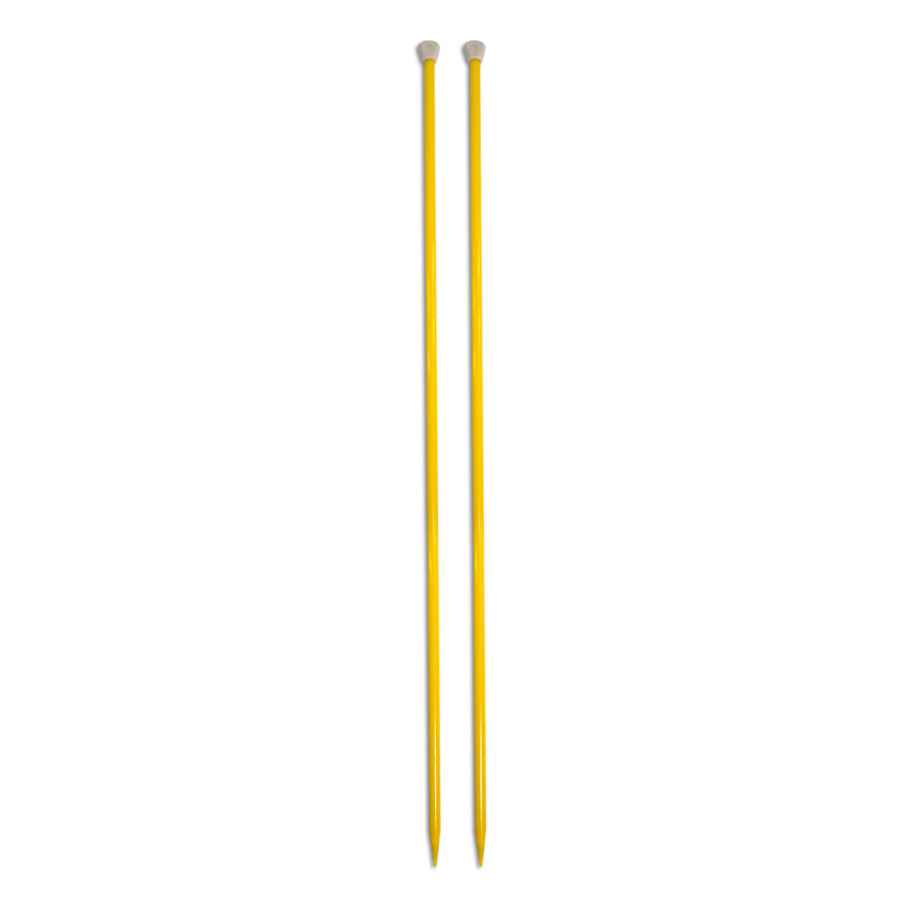 PAR DE AGULHA DE TRICO 35CM EM PLÁSTICO COM 06MM CIRCULO