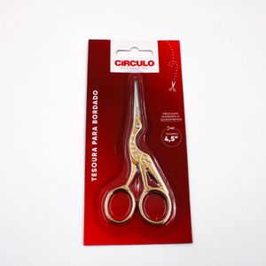 TESOURA PARA BORDADO 4.5 POL (11,5CM) AÇO INOXIDÁVEL CIRCULO
