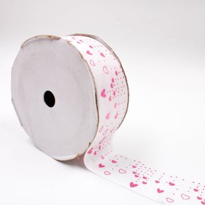 FITA GORGURAO CORAÇOES 40MM EM POLIESTER COM 9 METROS