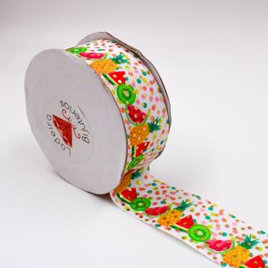 FITA FRUTINHAS 40MM EM POLIESTER COM 9 METROS