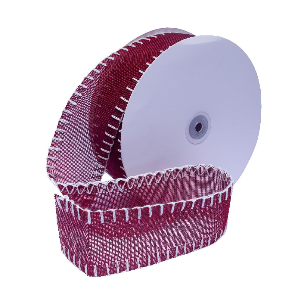 FITA PESPONTADA EM POLIESTER 6.5CM 18MT
