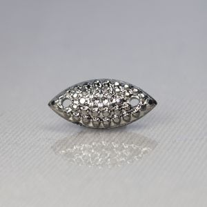 CHATON PARA COSTURA NAVETE TRABALHADO 7X15MM EM ACRILICO COM 50GR