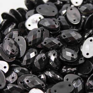 CHATON OVAL ACRILICO DE COSTURA 8X12MM 500G