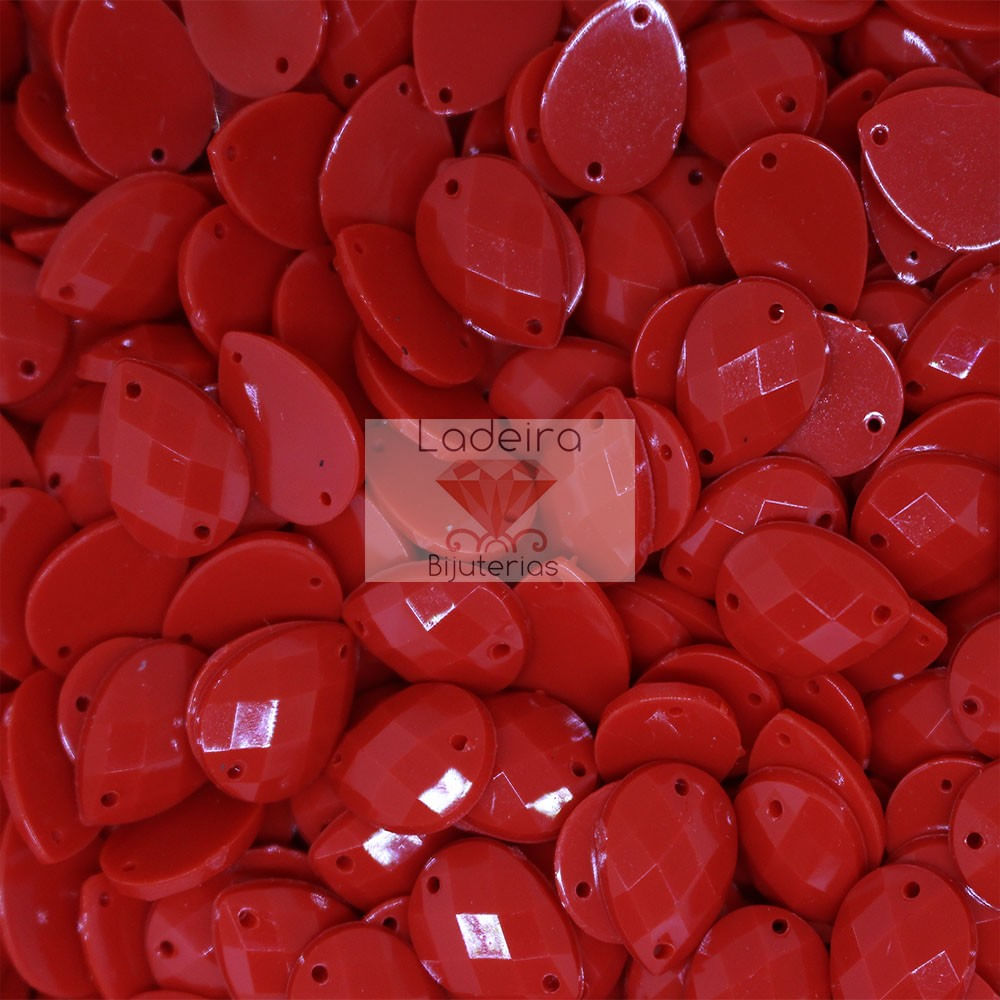 CHATON-PARA-COSTURA-GOTA-SEXTAVADO-LEITOSA-10x14MM-EM-ACRILICO-COM-250GR-107---VERMELHO-C-07
