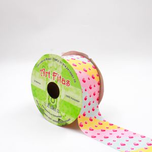 FITA GORGURÃO ART FITAS G2745 CORAÇÕES 38MM EM POLIESTER COM 10 METROS