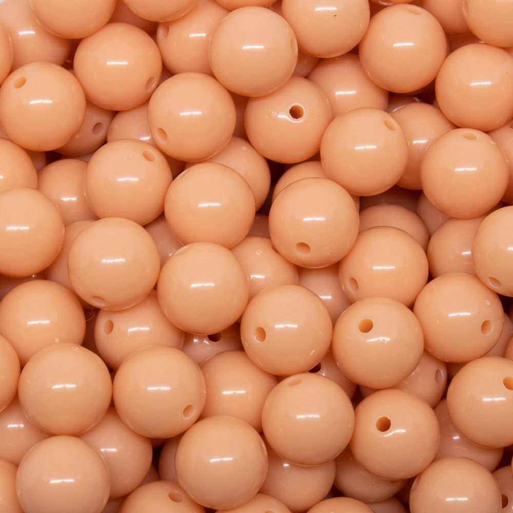 BOLA PLASTICA LEITOSA PASSANTE 12MM COM 500GR