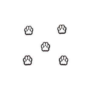 APLIQUE PATA 15X14MM EMBORRACHADO COM 50 PEÇAS