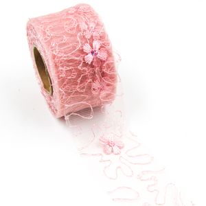 TULE COM FLOR 50MM EM POLIESTER COM 18 METROS