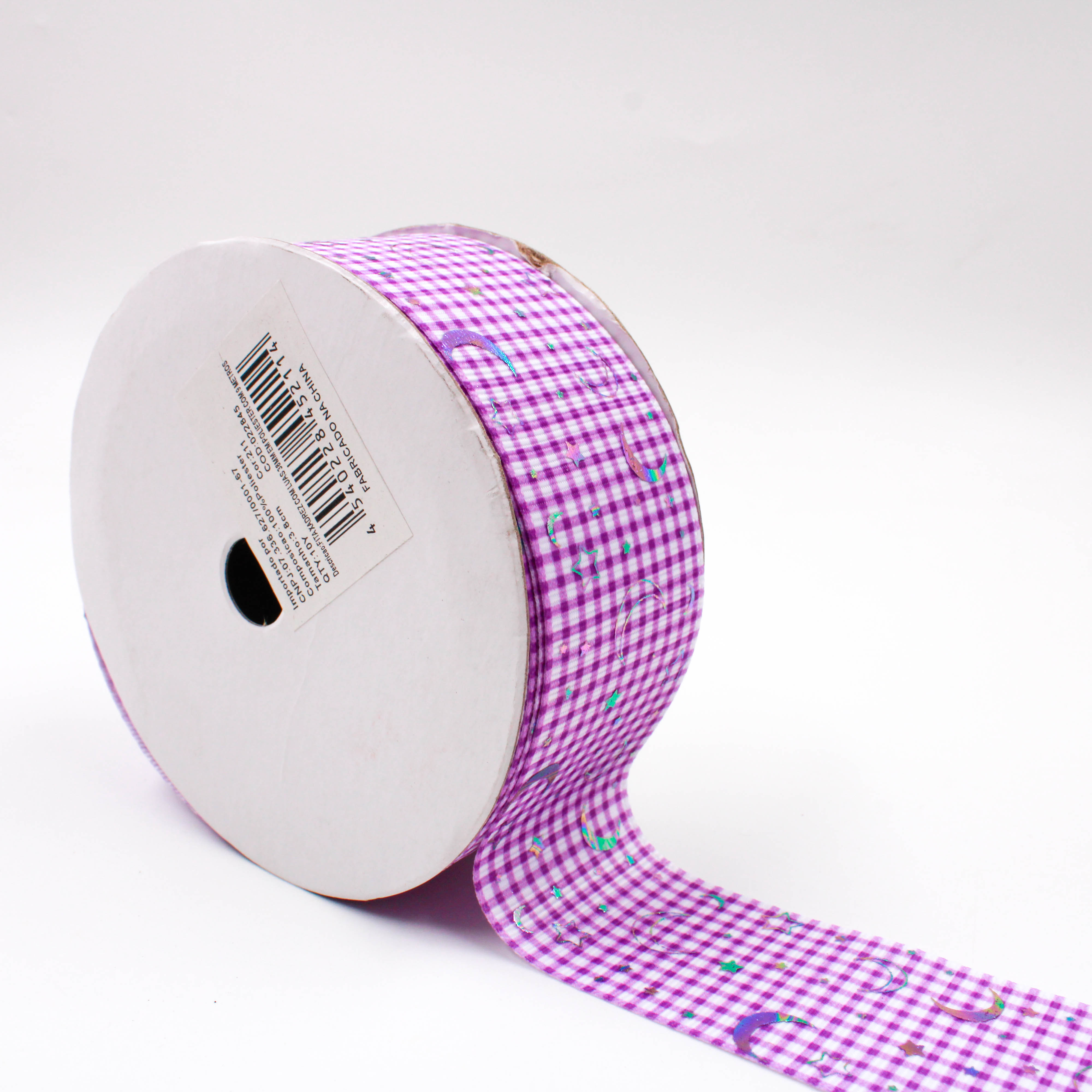 FITA XADREZ COM LUAS 38MM EM POLIESTER COM 9 METROS