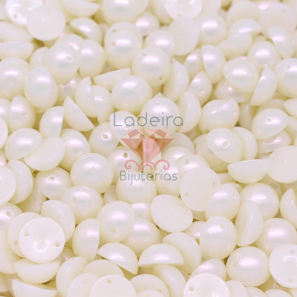 Meia Perola Para Costura Ab Em Abs 10Mm 250G