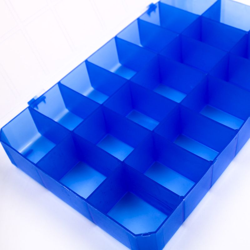 CAIXA-RETANGULAR-ORGANIZADORA-TRANSLUCIDA-COM-21-DIVISORIAS-30X18-UNIDADE---140---AZUL