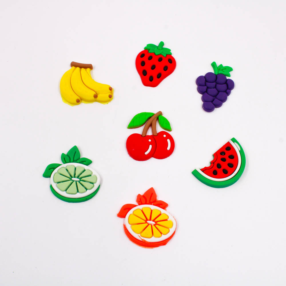 APLIQUE KIT FRUTAS EMBORRACHADO COM 50 PEÇAS