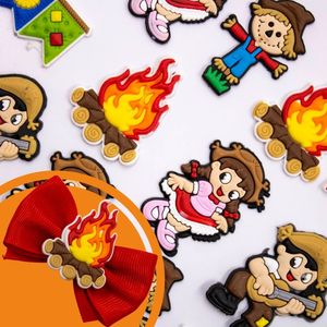 KIT APLIQUE FESTA JUNINA VARIADOS EMBORRACHADO COM 50 PEÇAS