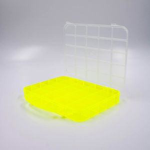 MALETA ORGANIZADORA TRANSLUCIDA RETANGULAR 12X17CM 25 DIVISORIAS EM PLASTICO
