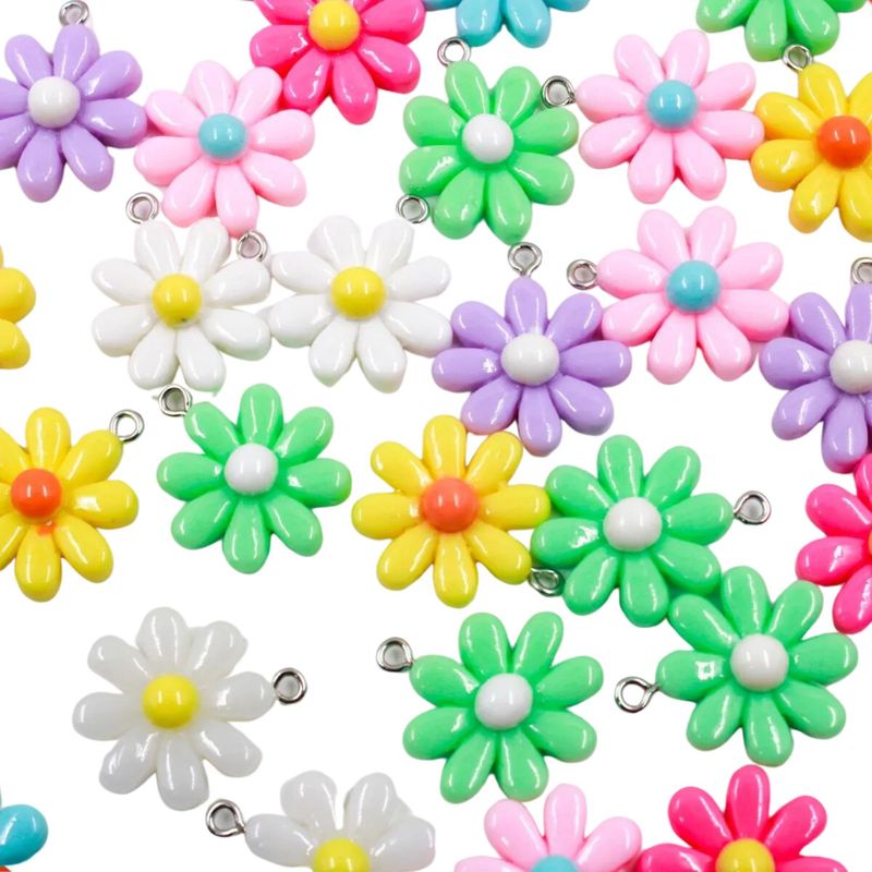 PINGENTE-MARGARIDA-21MM-EM-RESINA-COM-100-PECAS---103---COLORIDO-103
