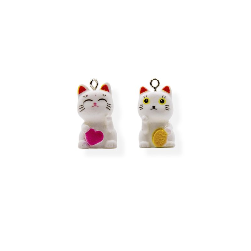 PINGENTE-GATO-DA-SORTE-MANEKI-28MM-EM-RESINA-COM-40-PECAS---103---COLORIDO